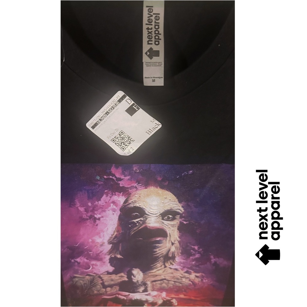 NEW Next Level Apparel Black Tee with Mythical Creature Design “RARE” - Picture 9 of 11
